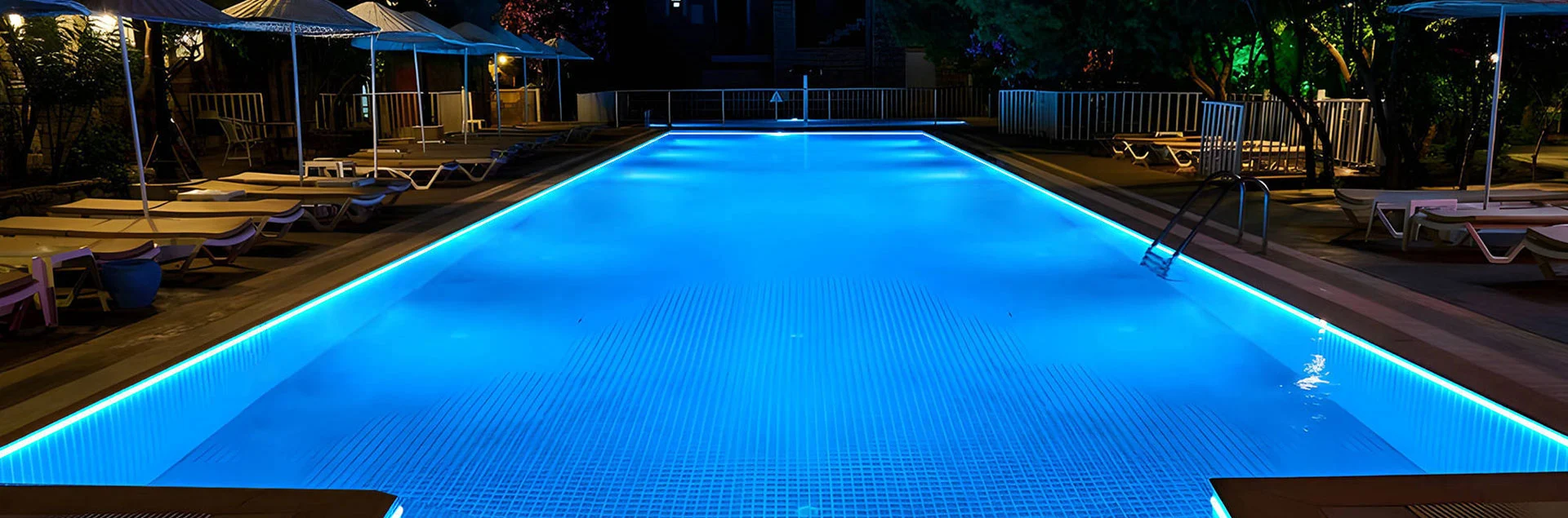Pro Top Bend 15*12mm Ip68 Flex Neon Strip Illuminated On Three Sides Pool Light